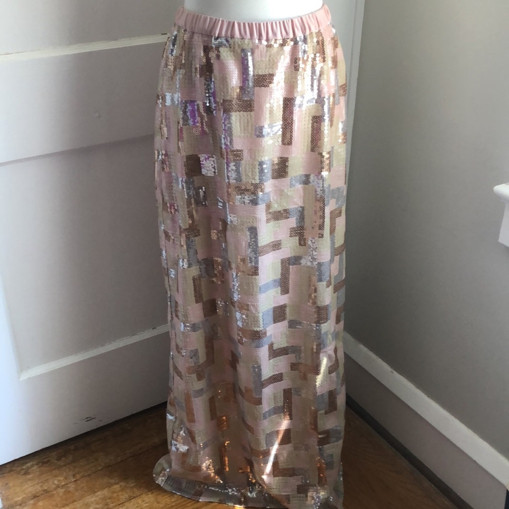 NWOT Styled by Joe Zee Mermaid/Fishtail Sequin Skirt Sz. 8  Blush